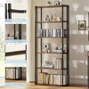 Jojoka Modern Industrial Bookshelf, 6-Tier Tall Bookcase with Sturdy Metal Frame, - 3 of 4