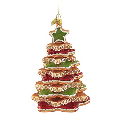 Huras 6.5" Gingerbread Christmas Tree Ornament Shortbread Pastry Bake  -  Tree Ornaments