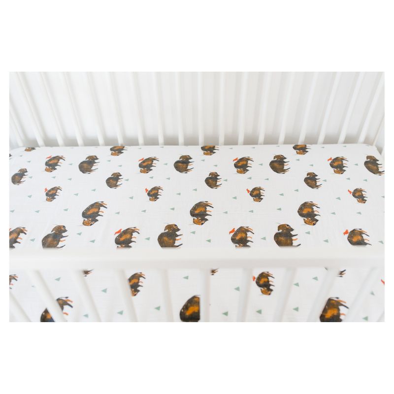 Little Unicorn Cotton Muslin Crib Sheet, 3 of 10