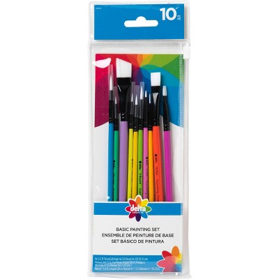  Delta 10pc Basic Paint Brush Set 