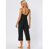 cheibear Womens Sleepwear Modal V-Neck Camisole with Capri Pants Pajama Set - 3 of 4