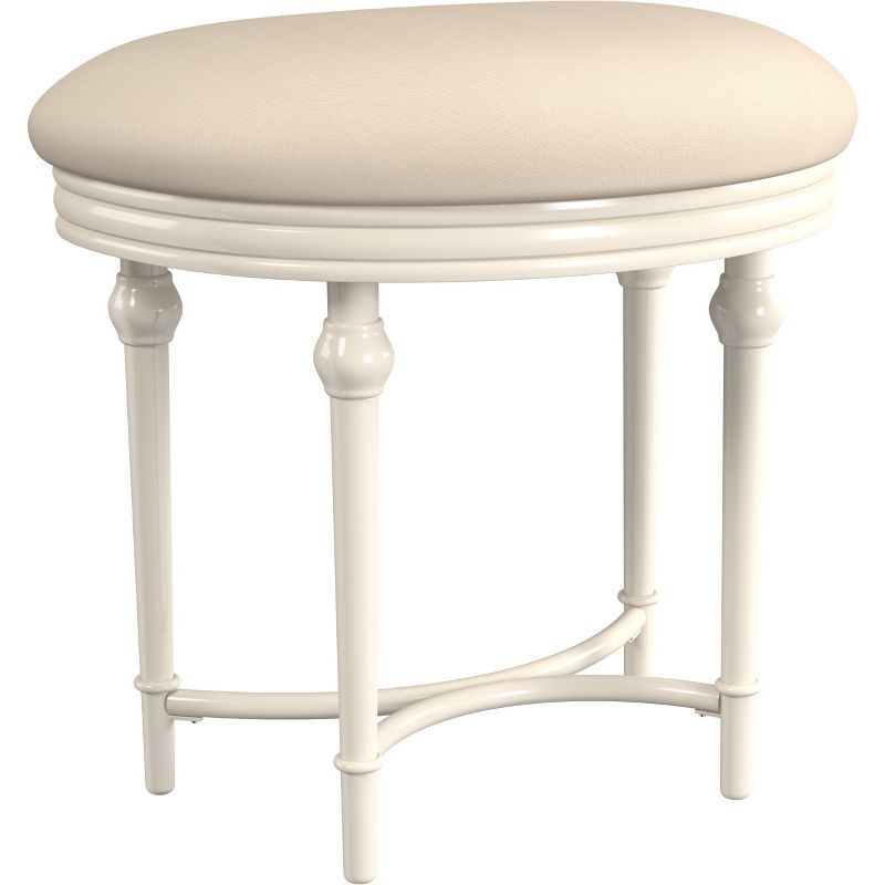 Cape May 19" Vanity Stool - Matte White - Hillsdale Furniture, 1 of 12
