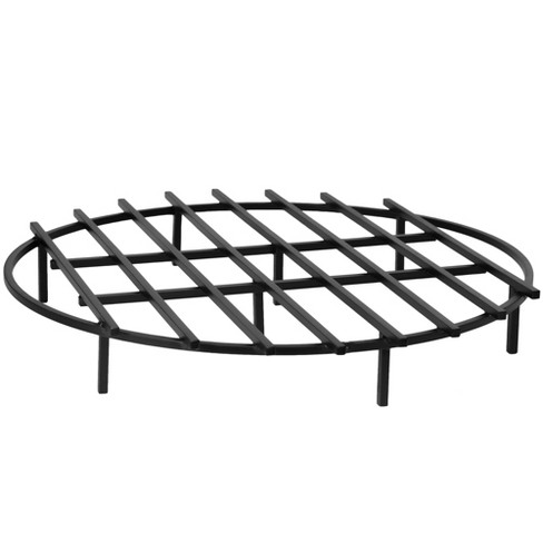 Steel Fireplace Firepit Grate Accessory, 24 Round Fireplace Grate