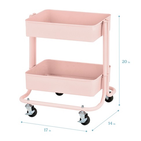 15-Drawer Utility Rolling Organizer Cart Multi-Use Storage-Pink – Aiden's  Corner