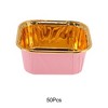 Unique Bargains Square Shape Disposable Baking Cups Aluminum Foil 3.35"x3.35"x1.38" 50 Pcs - 4 of 4