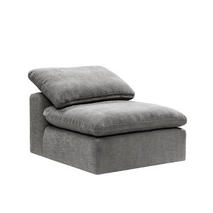 38" Naveen Ottoman and Bench Gray Linen - Acme Furniture - 1 of 4