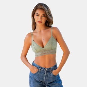 Women's Lace Language Green Bralette - Cupshe - 1 of 4