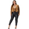 Agnes Orinda Women's Plus Size Velvet Long Sleeve Open Front Lightweight Casual Cardigans - 3 of 4
