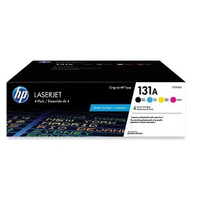 HP 131A 4-pack Black/Cyan/Magenta/Yellow Original LaserJet Toner Cartridges, CF210AQ1 - 1 of 4