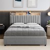 Whizmax Bed Frame with 2 Storage Drawers, Upholstered Platform Bed Frame with Storage Headboard, Mattress Foundation with Solid Wooden Slats Support - 3 of 4