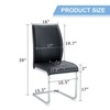 FONTOI 2PCS Arch Dining Chairs with High Resilience, Dining Chair with Arched Metal Legs for Living Room, Black&Silver, 21.6"*39"*17.3" - 3 of 4