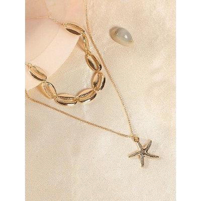 SOHI Women's California Gold The Bahamas Multi-Layer Necklace