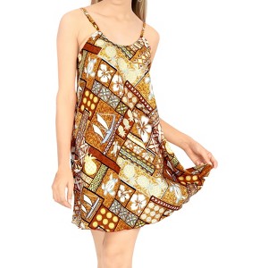 HAPPY BAY Women's Vacay Holiday Beach Summer Beachwear Sleeveless Casual Dress Honeymoon Nightshirts Mini Slip Nighty - 1 of 4
