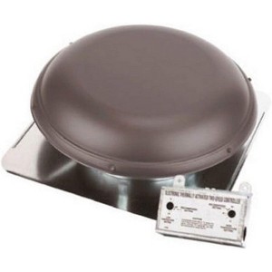 Air Vent 26.2 in. H X 25.5 in. W X 9 in. L X 14 in. D Brown Steel Power Roof Ventilator - 1 of 1
