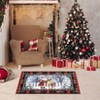 Christmas Santa Claus Reindeer Area Rug Washable Non Slip Winter Rugs Christmas for Living Room Low Pile Throw Rug Carpet - 2 of 4