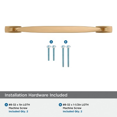 Champagne Bronze 8-13/16" Modern Industrial Cabinet Pull