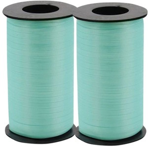 LoonBalloon 500 Yards Celadon Pale Green Curling Ribbon ‚ 3/16 Inch wide Subtle Green Wrap (2-Pack) - 1 of 4