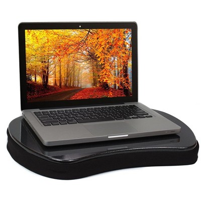 Laptop Lap Desk, Portable with Foam Cushion, LED Desk Light, and Cup