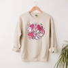 Simply Sage Market Women's Graphic Sweatshirt Pink Flower Hearts - 3 of 3