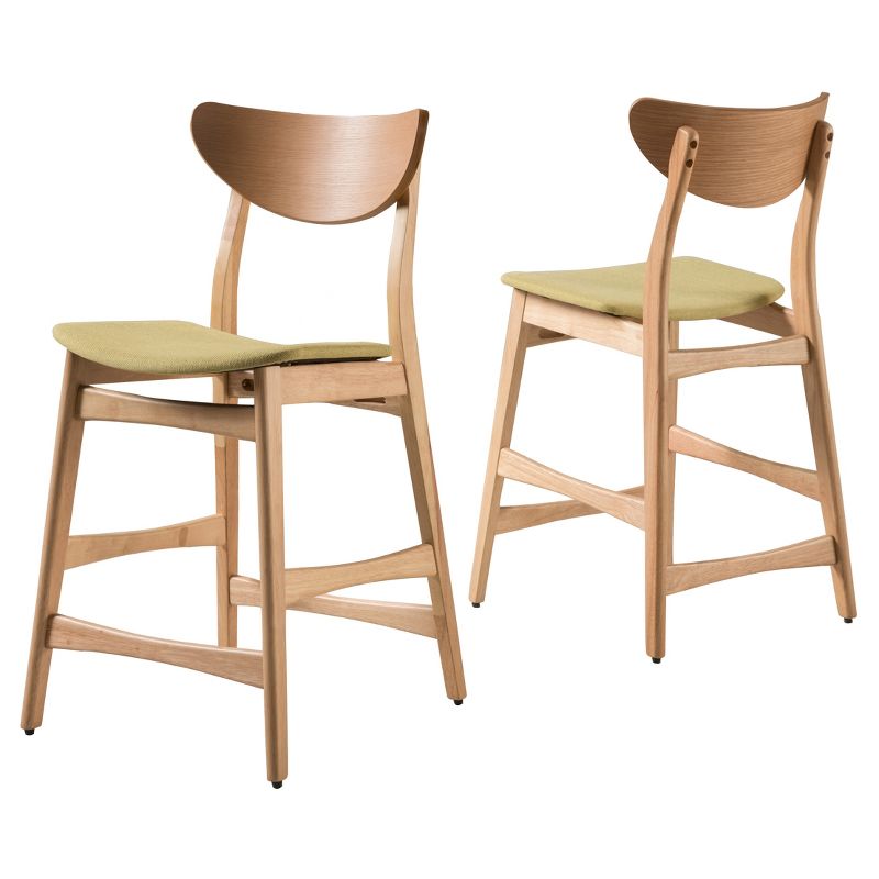 Set of 2 24" Gavin Natural Frame Counter Height Barstool - Christopher Knight Home, 1 of 9