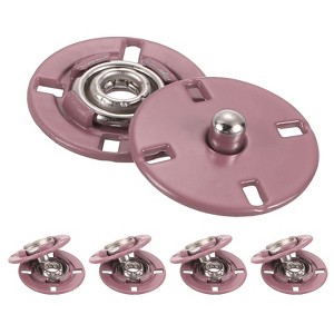 Unique Bargains Alloy Invisible Durable High Hardness Buckle Fasteners Press Studs Buttons 5 Pcs - 1 of 4