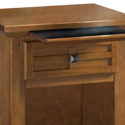 Cottage Oak Arts & Crafts Nightstand with Expandable Top
