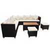 vidaXL Patio Furniture Set of 7 Black Poly Rattan Large - 4 of 4