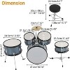 AD-300 Kids Drum Set,Junior Drum Kit,Drum Set for Musical Instruments,Full 16in Youth Drum Set With Bass Drum,Tom, Snare Drum,Hi-Hat - 3 of 4