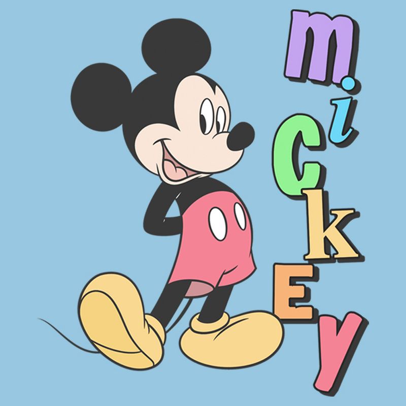 Boy's Disney Mickey Mouse Colorful Name T-Shirt, 2 of 5