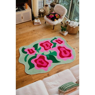 Lany Space Maggie Stephenson Irregular Rose Garden Floral Rug