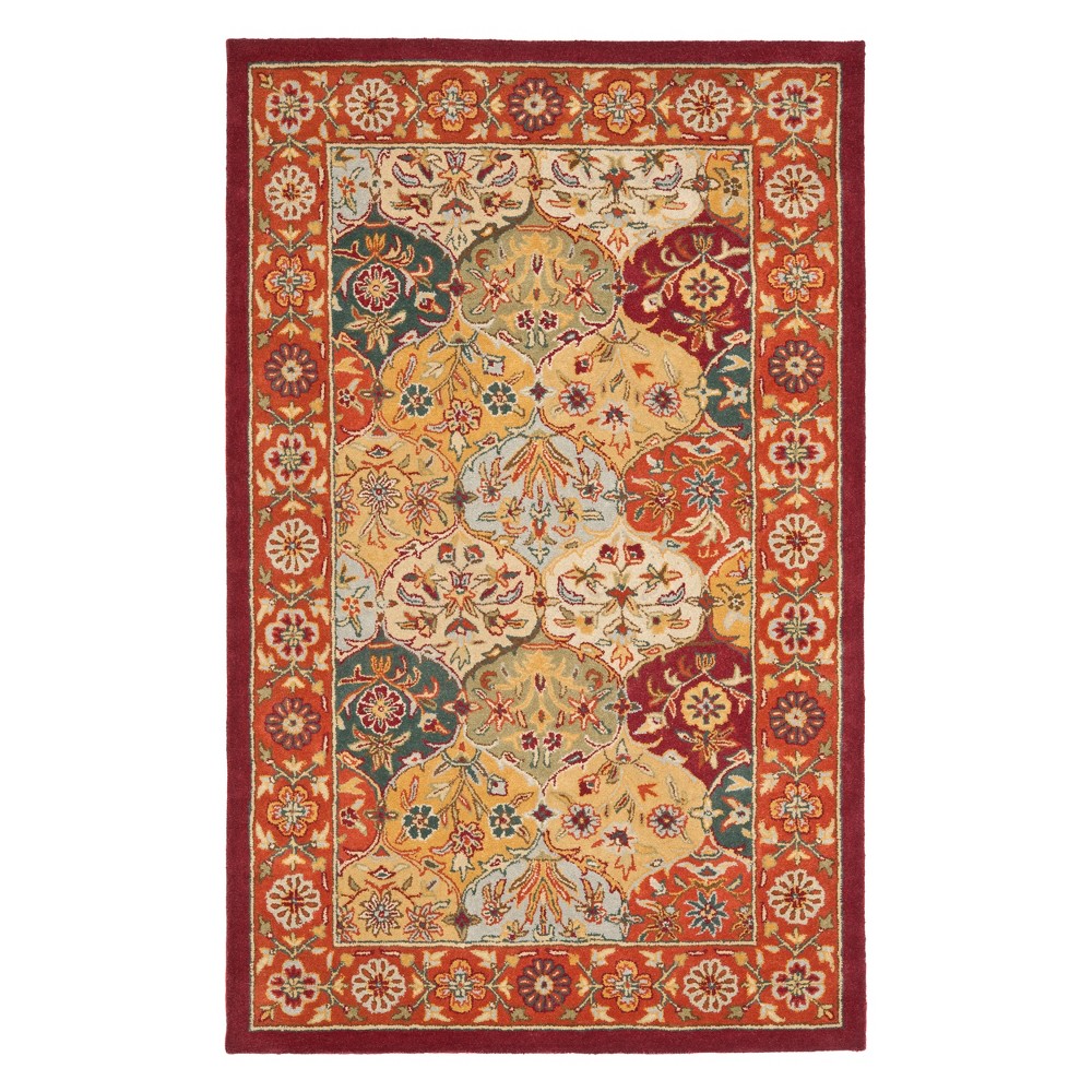 12'x15' Floral Area Rug Red - Safavieh