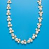 Ross-Simons 5-7.5mm Cultured Pearl Trio Vine Necklace in 18kt Gold Over Sterling - 3 of 4