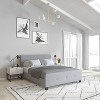 Merrick Lane Platform Bed Contemporary Tufted Upholstered Platform Bed with Footboard - 2 of 4