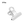 Unique Bargains Width Stainless Steel File Ticket Organizer Clamp Clips 5 Pcs 1.2" Width - 2 of 4