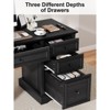 Dyonery administrative desk, wooden computer desk with drawers and cabinets, for home, study, work, writing, antique white home desk for work - 4 of 4