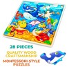 QUOKKA 28 Pieces Wooden Puzzles for Kids 3 4 5 Years Old - 3 of 4