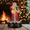 Old World Christmas Blown Glass Tabletop Lamp, World Peace Santa Light, 10.75" - 2 of 4