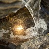 39" Indoor/Outdoor 5-Tier Rock Fiberglass Fountain with Replaceable LED Lights Gray - Alpine Corporation - 4 of 4