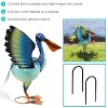 Sunnydaze Pierre the Flying Pelican Metal Statue with Built-In Planter  - 20.75" H - 2 of 4