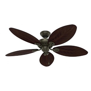 Hunter 54" Bayview Ceiling Fan Provencal Gold with Antique Dark Blades - Damp Rated for Indoor/Outdoor Use - 1 of 4