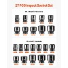VEVOR 3/4 in Drive Impact Socket Set,27 Pieces SAE 7/8 in to 2in and Metric 22 mm to 50 mm,6 Point Cr-V Alloy Steel, Includes Extension Bars,Red&Black - 4 of 4