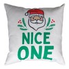 Naughty or Nice Holiday Pillow – 18" Climaweave Polyester by Manual Woodworkers and Weavers - 3 of 3