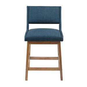 36.25" Boomerang Counter Height Barstool Navy - Ink+Ivy - 1 of 4