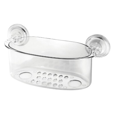 iDESIGN Plastic Power Lock Suction Wall Storage Basket