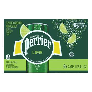 Perrier Lime Flavored Sparkling Water - 8pk/11.15 fl oz Cans