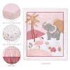 The Peanutshell Organic Cotton Crib Bedding Set for Baby Girls, Safari Oasis, 4 Pieces - 2 of 4