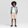 Boys' Playwear 'At the Knee' Pull-On Shorts - Cat & Jack™ Light Khaki S - image 3 of 3