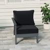 WestinTrends  Avalon Outdoor Patio HDPE Left Arm Facing Sectional Corner Club Chair with Patio Cushions - 2 of 4