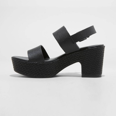 target black platform sandals