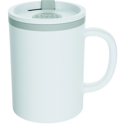 Copco Iconic Double Wall Insulated Travel Desk Mug with Lid Handle, 16 Ounce Gray - White/Gray 2510-1121